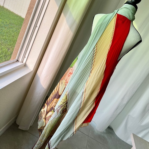 SOLD! Jean Paul Gaultier Femme Silk Halter Dress IT44 US10 Beaded Ties VTG Rare - Picture 7 of 16